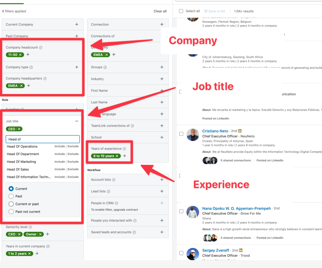 LinkedIn Sales Navigator: 