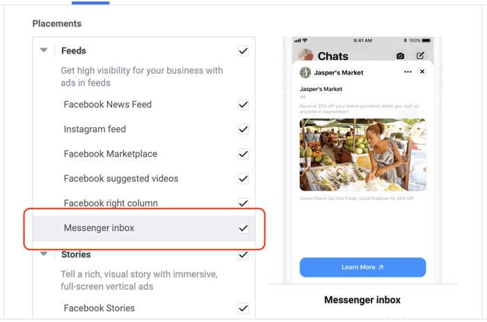 Select Ad Placements