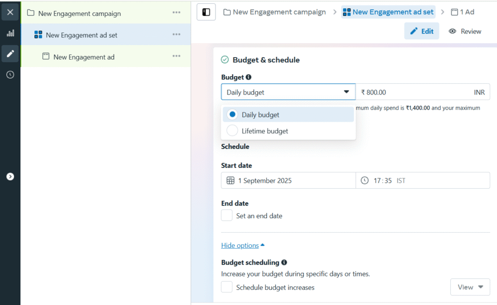 Set Your Facebook Ads Budget